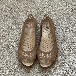 Crocs peep toe flats